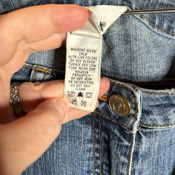 Vintage Lily Pulitzer Crop Rhinestone Palm Tree Jeans Size 6 - Picture 7 of 7